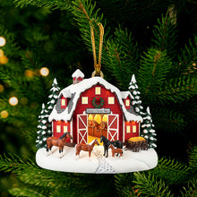 Load image into Gallery viewer, Home Sweet Barn - Personalized Farm Style Christmas Ornament for Horse Lovers Ornament PopCulturePrints

