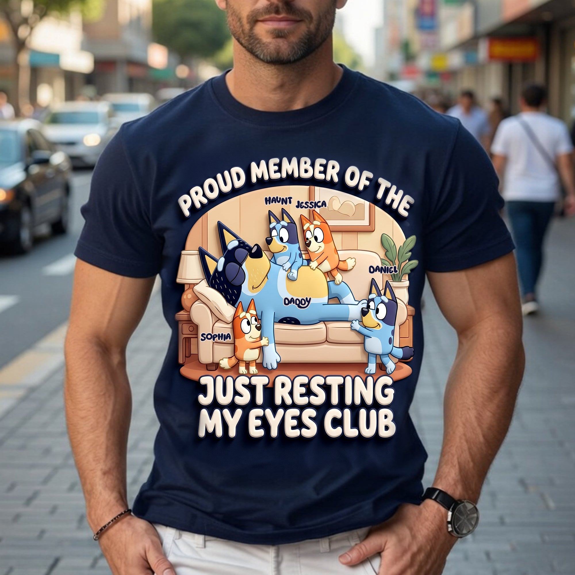 Proud Member of the Just Resting My Eyes Club - Funny Dad Life Shirt - Personalized Gift for Dad, Grandpa Shirts PopCulturePrints