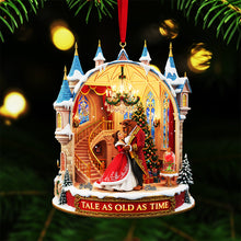 Load image into Gallery viewer, “A Tale As Old As Time” – Personalized Christmas Ornament for Couples Ornament PopCulturePrints
