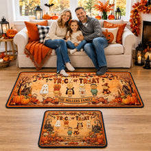 Load image into Gallery viewer, “Trick or Treat Together” - Personalized Halloween Family Runner Rug
