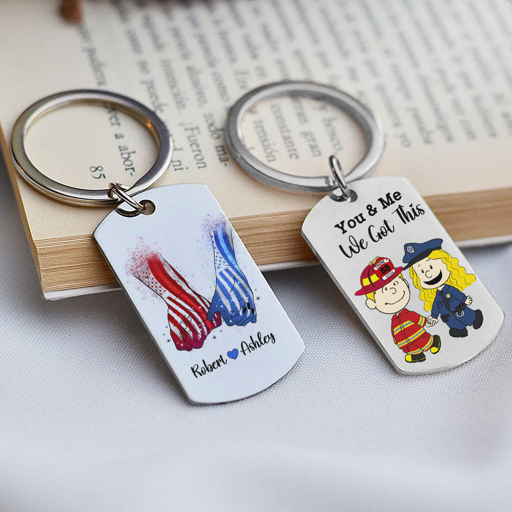 Personalized Couples Keychain | Unique Stainless Steel Valentine's Day Gifts Keychains PopCulturePrints