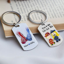 Load image into Gallery viewer, Personalized Couples Keychain | Unique Stainless Steel Valentine&#39;s Day Gifts Keychains PopCulturePrints
