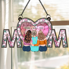 Load image into Gallery viewer, Heartfelt MOM Personalized Suncatcher - Custom Window Ornament Window Hanging Suncatcher Ornament PopCulturePrints
