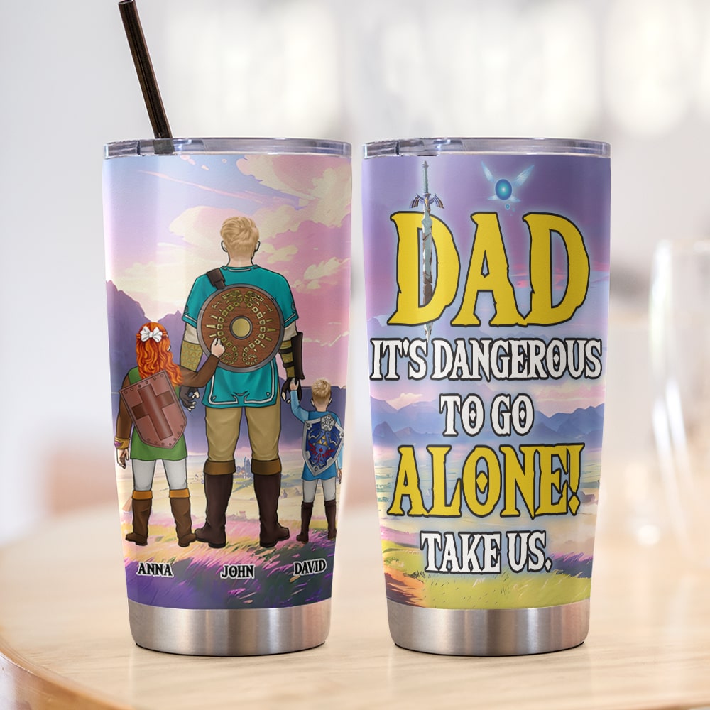 Personalized Dad Tumbler - Father's Day Gamer Gift Tumbler Cup PopCulturePrints