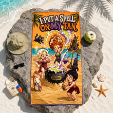 Load image into Gallery viewer, I Put A Spell On My Tan - Personalized Beach Towel
