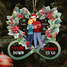 Load image into Gallery viewer, Personalized Heart Couple Ornament - 1 Year Anniversary Gift | Valentine&#39;s Day Gifts Ornament PopCulturePrints
