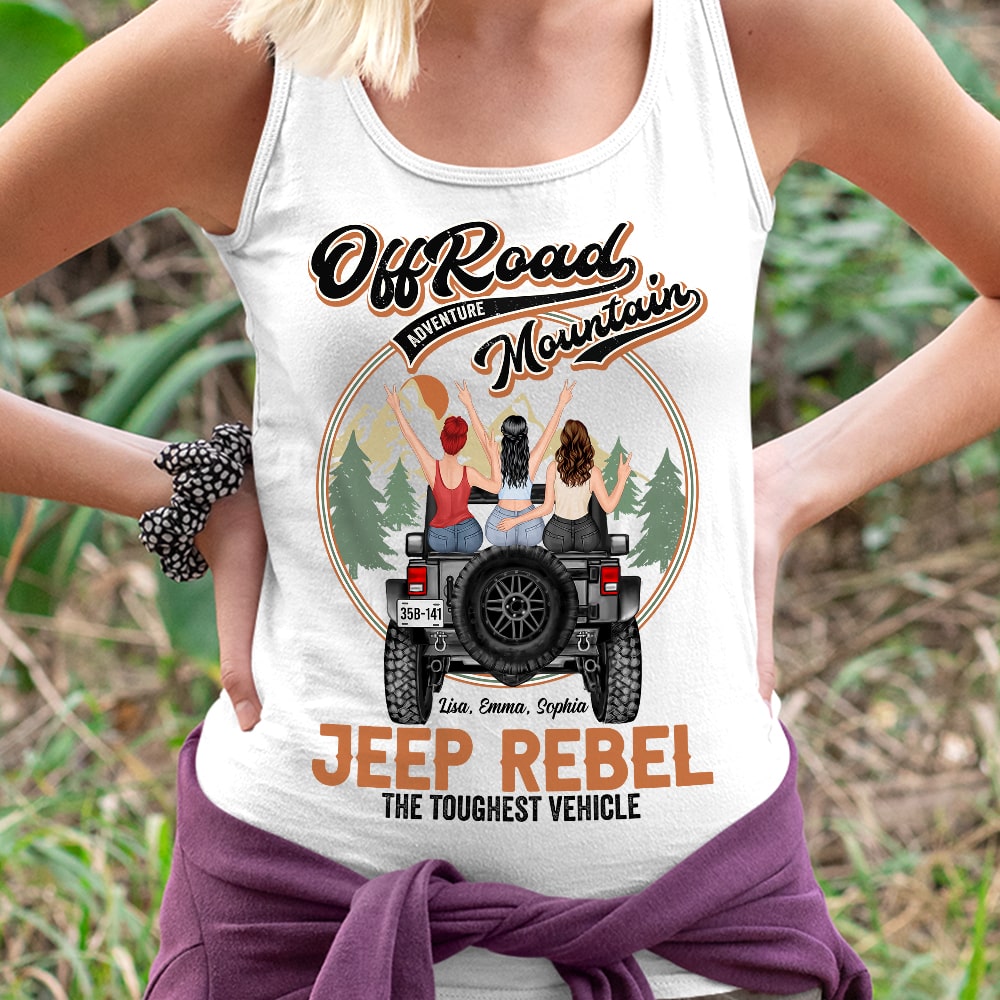 Personalized Jeep Girls Tank Top - Good Girls Go To Heaven