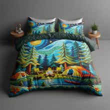 Load image into Gallery viewer, Camping Lover Quilt Bed Set - Perfect Gift for Nature Enthusiasts Blanket PopCulturePrints
