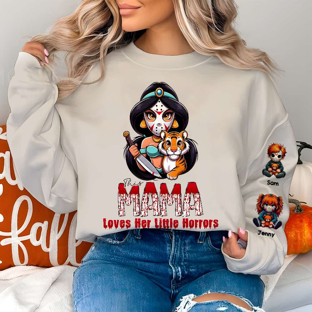 Personalized Halloween Sweatshirt for Mom - Her Little Horrors