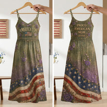 Load image into Gallery viewer, "Celebrate America with Pride!" - Proud American Mom Maxi Dress - Personalized Gifts for Moms, Grandmas &amp; More Dress PopCulturePrints
