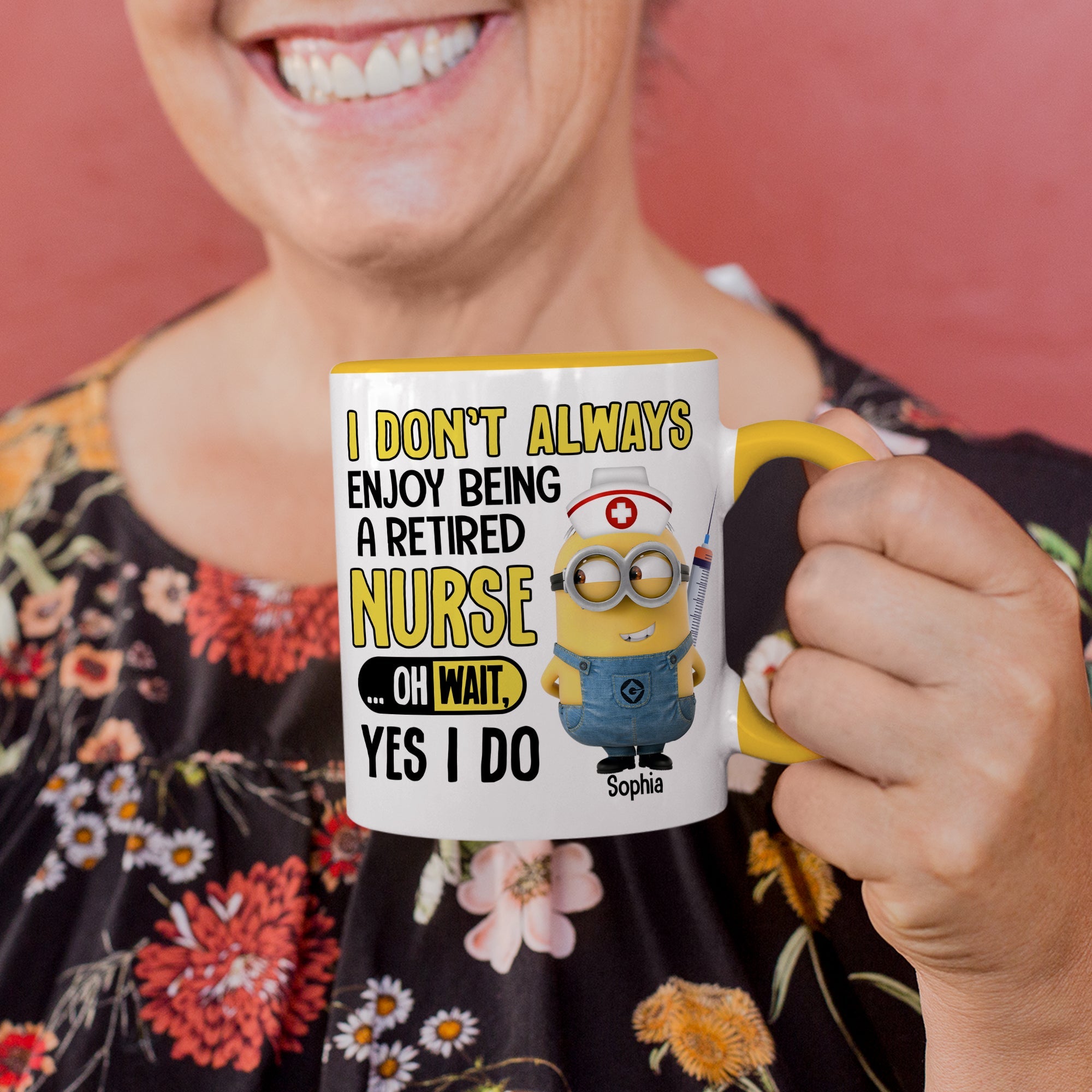 Personalized Retired Nurse Minion Mug