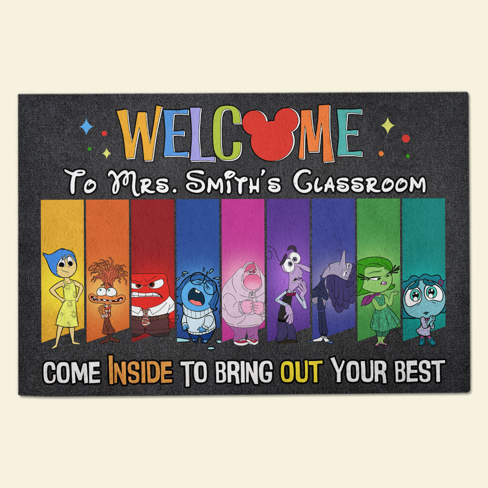 Personalized Classroom Welcome Mat - Inside Out Inspired