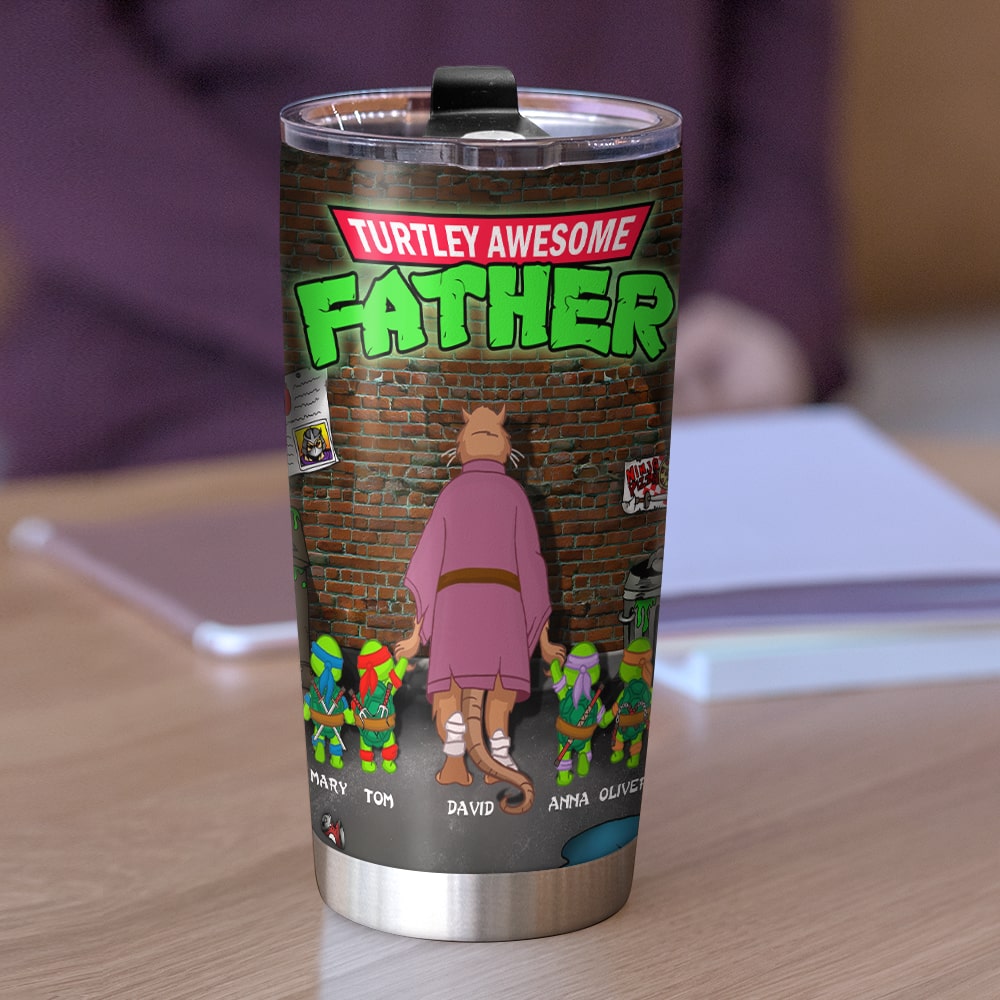 Personalized Ninja-Themed Father Tumbler Tumbler Cup PopCulturePrints