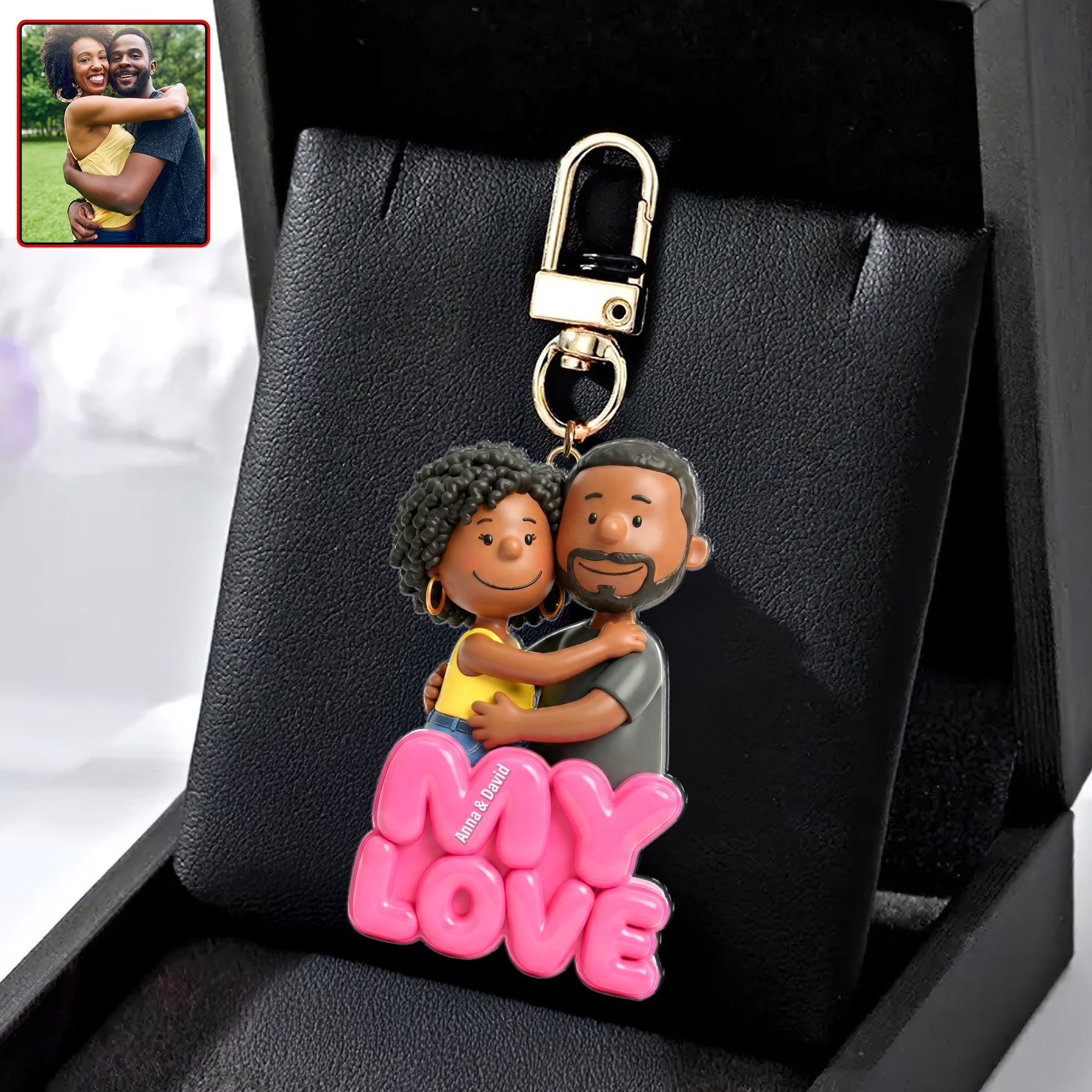 "Together Forever, a Symbol of Love" - Custom Photo Keychain - Perfect Anniversary Gift for Couples Keychains PopCulturePrints