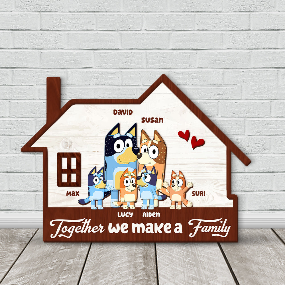 Custom Family Wooden Sign - House Design Wood Sign PopCulturePrints