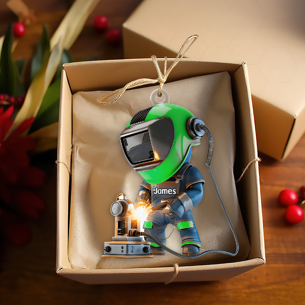 Custom Welder Christmas Ornament - Personalized Name Gift Ornament PopCulturePrints