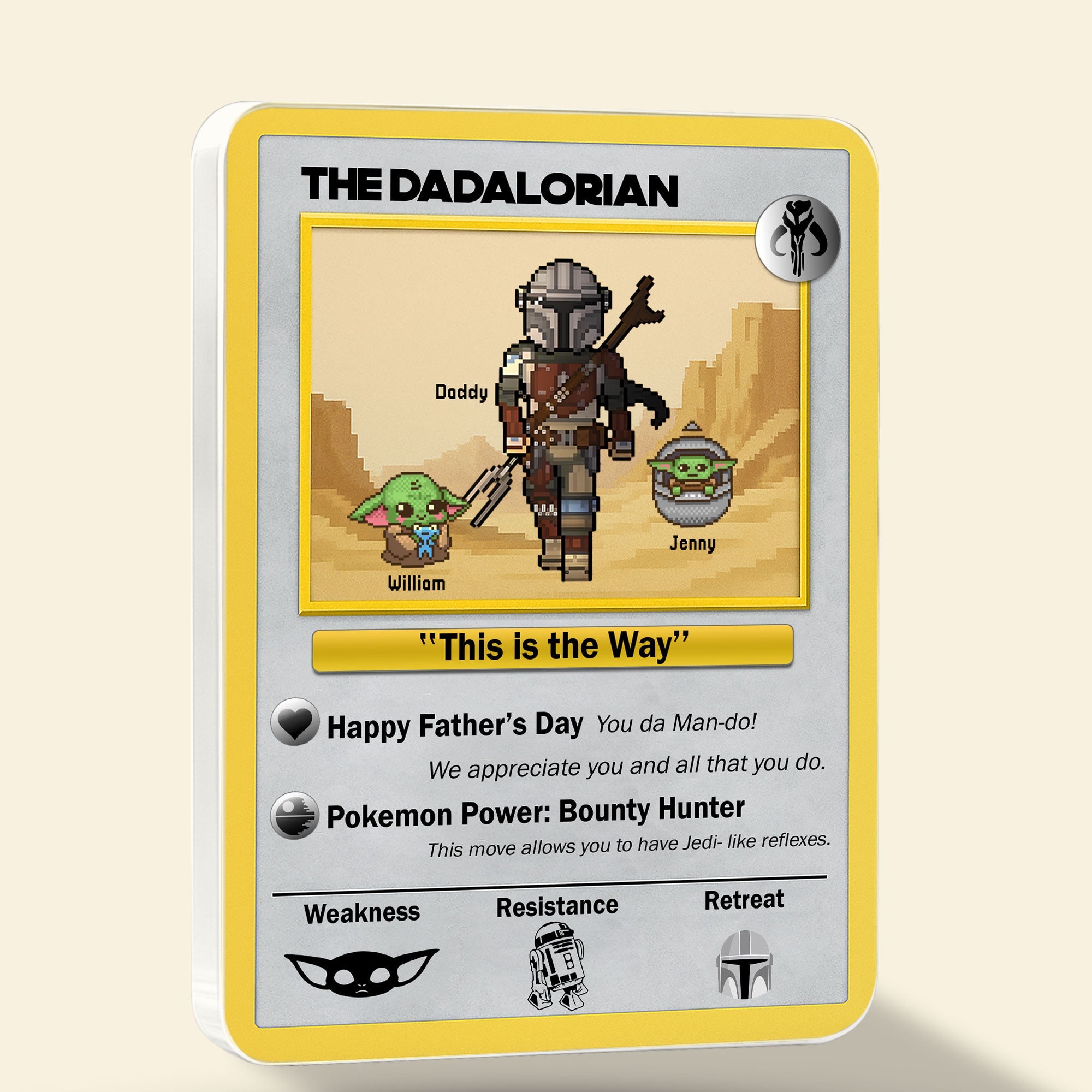 "This is the Way" - Galaxy Dad Plaque - Personalized Gift for Dad, Grandpa and More Shaped Plaques PopCulturePrints