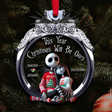 Load image into Gallery viewer, Custom Couples Christmas Ornament - Gothic Theme - Valentine&#39;s Day Gifts Ornament PopCulturePrints
