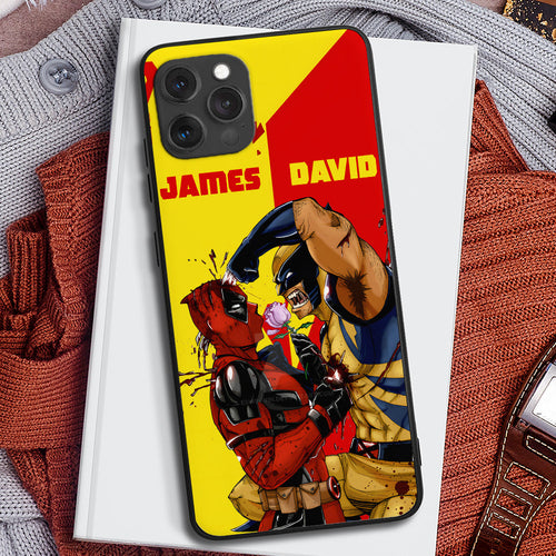 Personalized Deadpool vs Wolverine Phone Case Phone Case PopCulturePrints