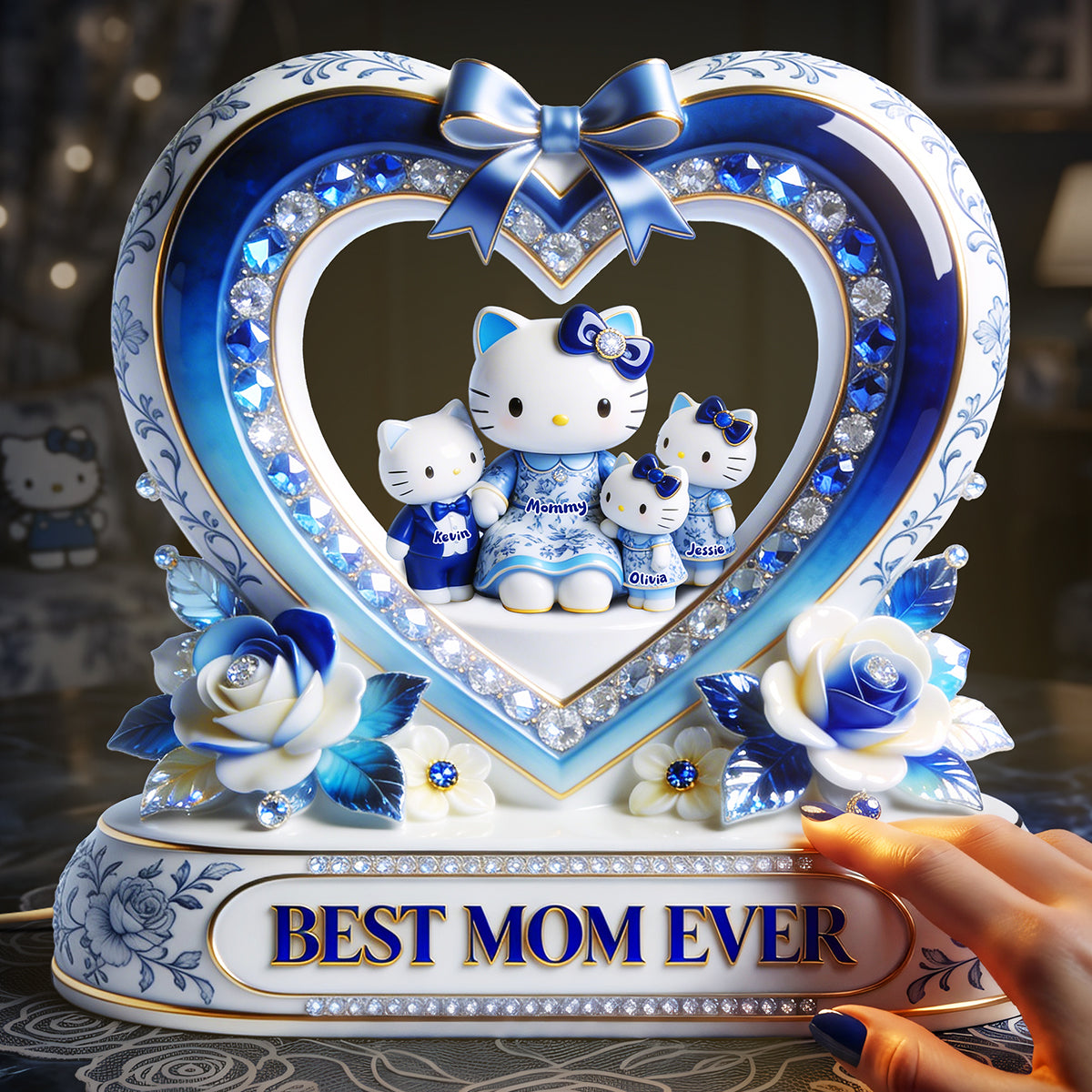 Best Mom Ever - Personalized Lovely Mama Mom Toile De Jouy Custom Shape Light Box Light Box PopCulturePrints