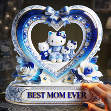 Load image into Gallery viewer, Best Mom Ever - Personalized Lovely Mama Mom Toile De Jouy Custom Shape Light Box Light Box PopCulturePrints
