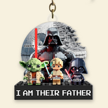 Load image into Gallery viewer, &quot;I Am Their Father&quot; - Galaxy Dad Keychain - Personalized Gifts for Dad, Grandpa, and More Keychains PopCulturePrints
