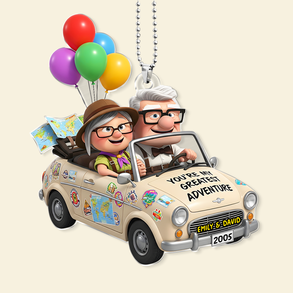 You're My Greatest Adventure - Personalized Couple Car Ornament Ornament PopCulturePrints