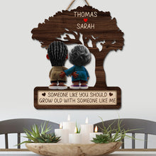 Load image into Gallery viewer, Personalized Couple Wood Sign - Someone Like You Should Grow Old With Someone Like Me Wood Sign PopCulturePrints
