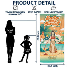 Load image into Gallery viewer, Salty But Sweet - Personalized Beach Towel for the Beach Lovers Beach Towel PopCulturePrints
