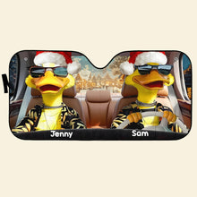 Load image into Gallery viewer, Custom Duck Couple Christmas Sunshade
