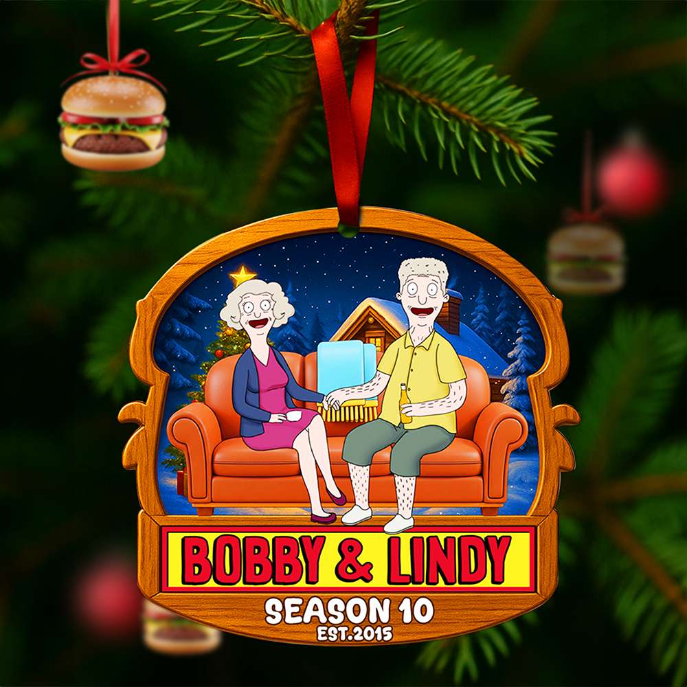 Griddle Love: Celebrate Your Love Story - Personalized Christmas Ornament for Couples Ornament PopCulturePrints