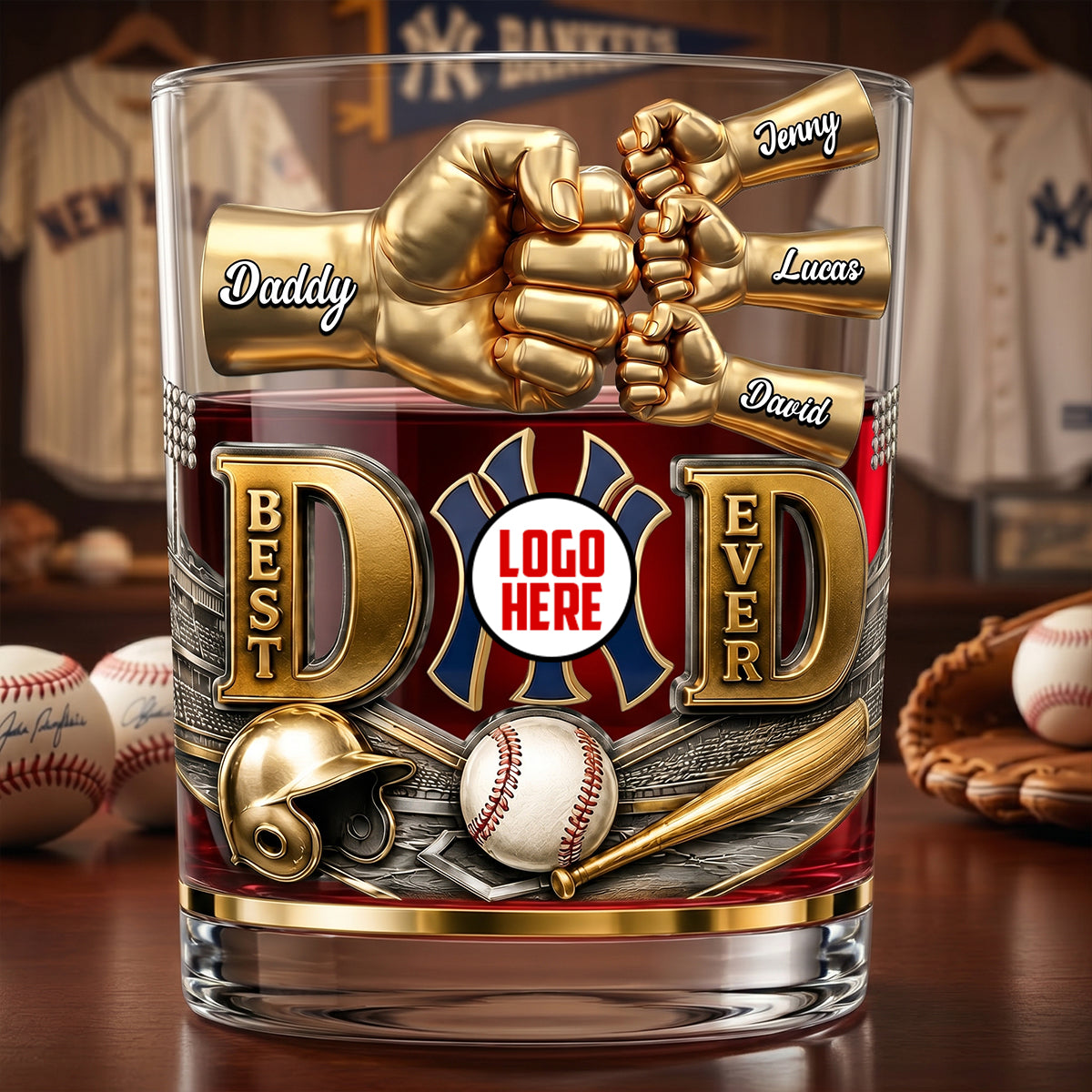 “Best Legend Dad Ever” - Personalized Whiskey Glass for Dad, Grandpa, and More Glass PopCulturePrints