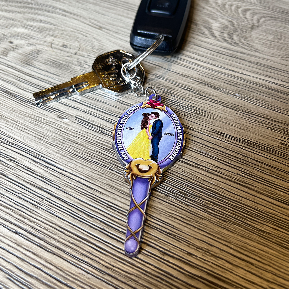 Personalized Forever Love Keychain for Couples Keychains PopCulturePrints