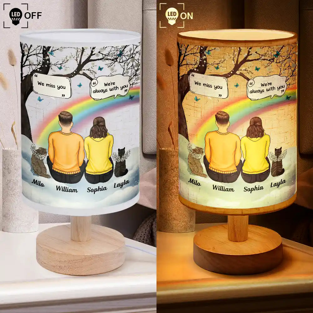 "I Miss You" - Personalized Fabric Lamp - Unique Gift for Dog/Cat Lovers Fabric Lamp PopCulturePrints