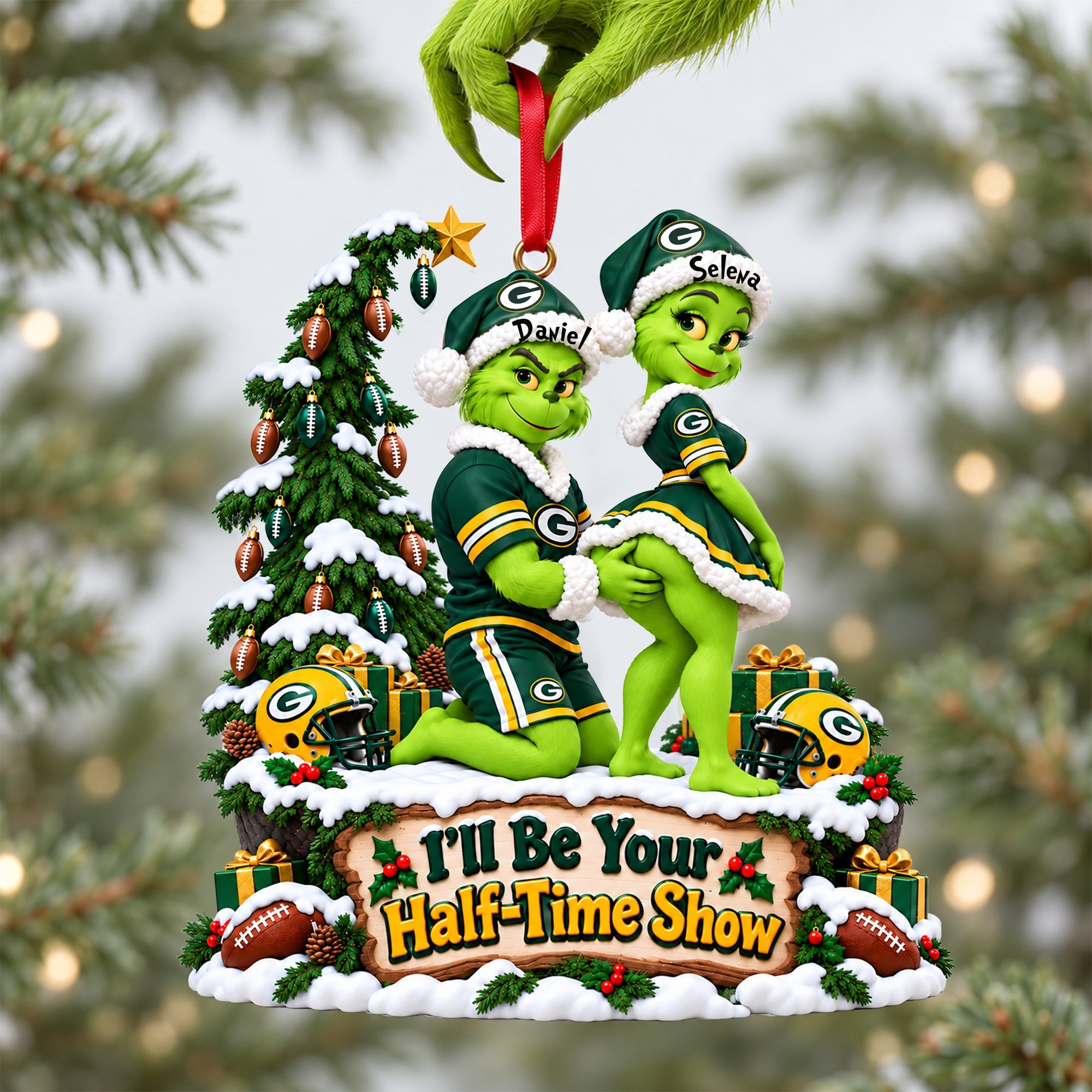 I'll Be Your Half-Time Show - Furry Naughty Couples Acrylic Ornament - Personalized Christmas Gifts for Sports Lovers