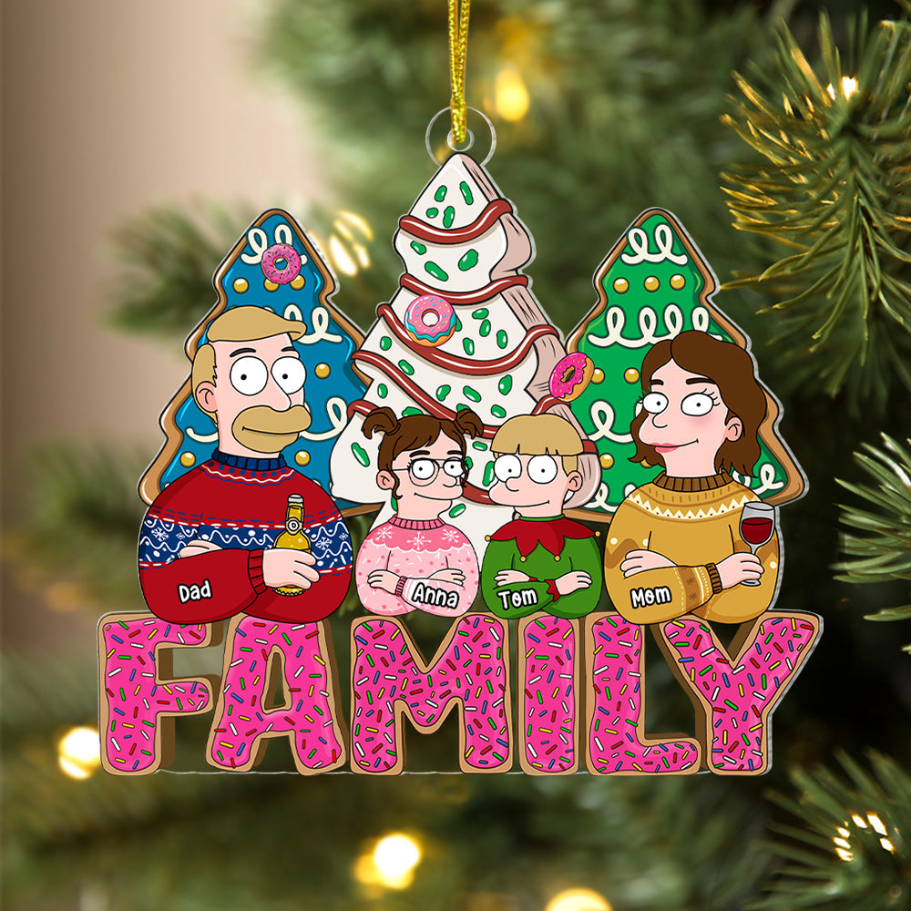 Personalized Movie Lover Family Christmas Ornament Ornament PopCulturePrints