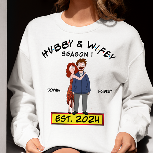 Personalized Husband & Wife Sweatshirt - Unique Anniversary & Valentine's Day Gifts Shirts PopCulturePrints