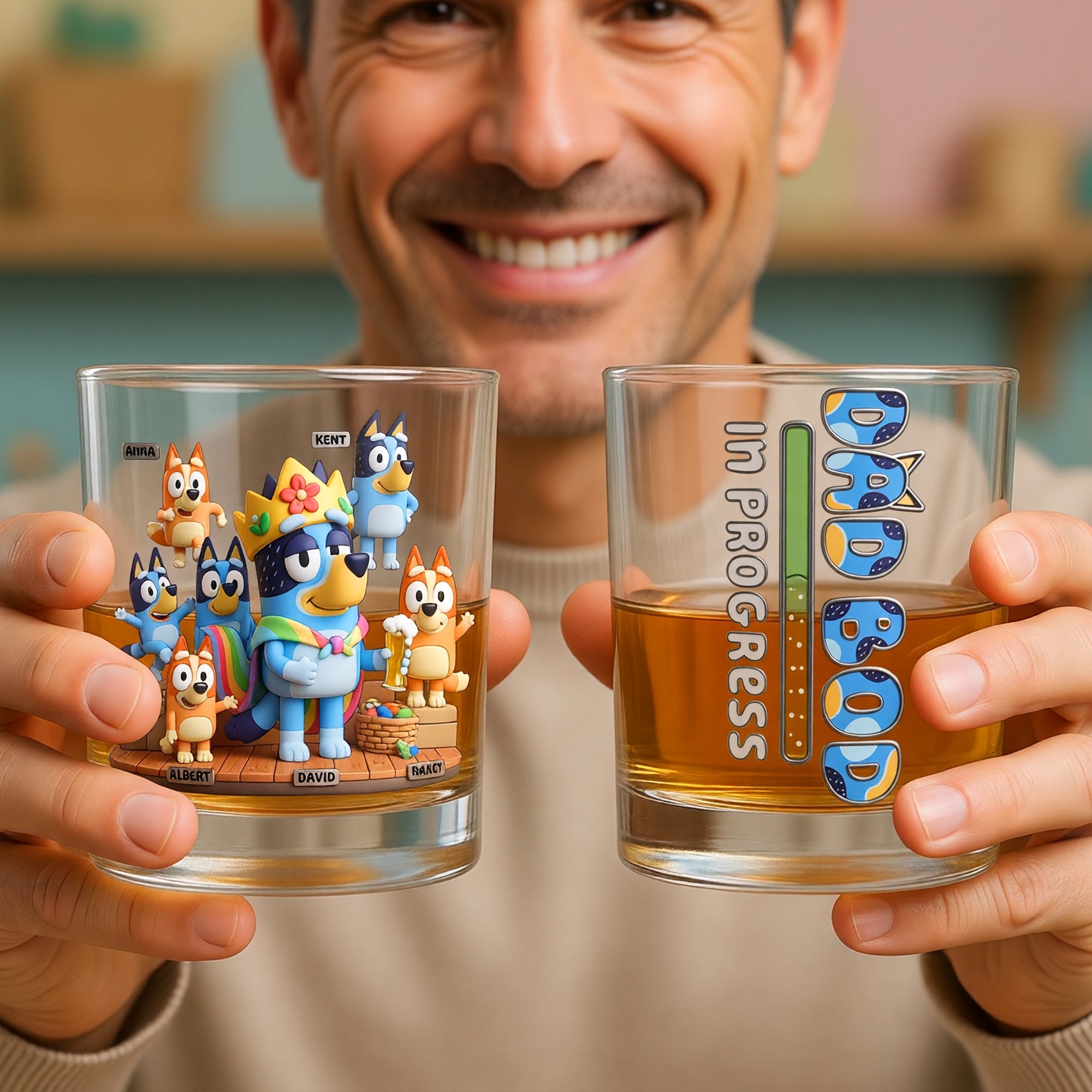 “Cheers to the Best Dad!” - Personalized Whiskey Glass Gift for Dads and Grandpas Glass PopCulturePrints