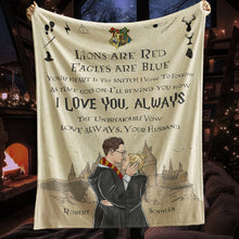 Load image into Gallery viewer, Personalized Wizard Love Blanket for Couples
