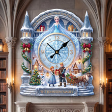 Load image into Gallery viewer, The Magic of Christmas is Better Together - Snowy Christmas Hanging Wall Clock | Personalized Gift for Family
