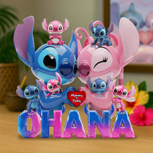 Load image into Gallery viewer, Family Love in Color - Tropical Aliens Family Acrylic Plaque Shaped Plaques PopCulturePrints
