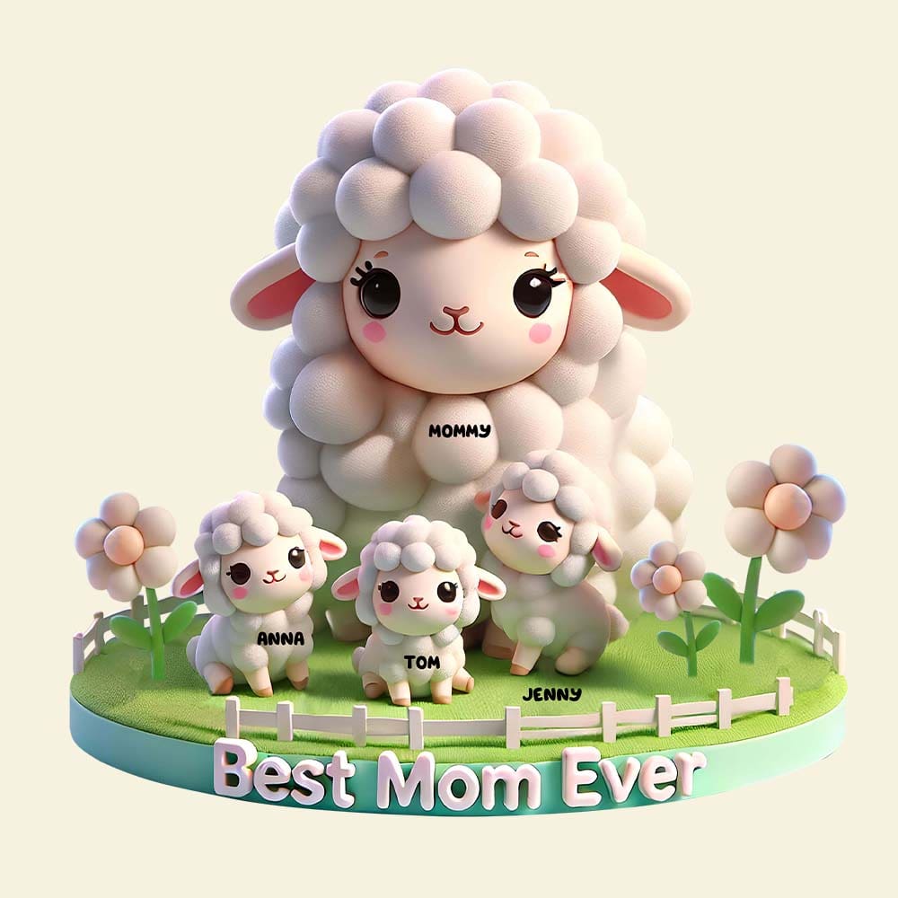 Best Mom Ever - Personalized Custom Plaque Gift for Moms and Grandmas Shaped Plaques PopCulturePrints