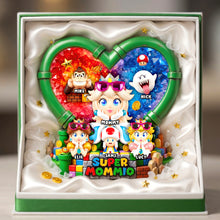 Load image into Gallery viewer, “Level Up Your Love!” - Heart Shape Retro Game Mom Acrylic Plaque, Personalized Gift for Mom, Grandma &amp; More Shaped Plaques PopCulturePrints
