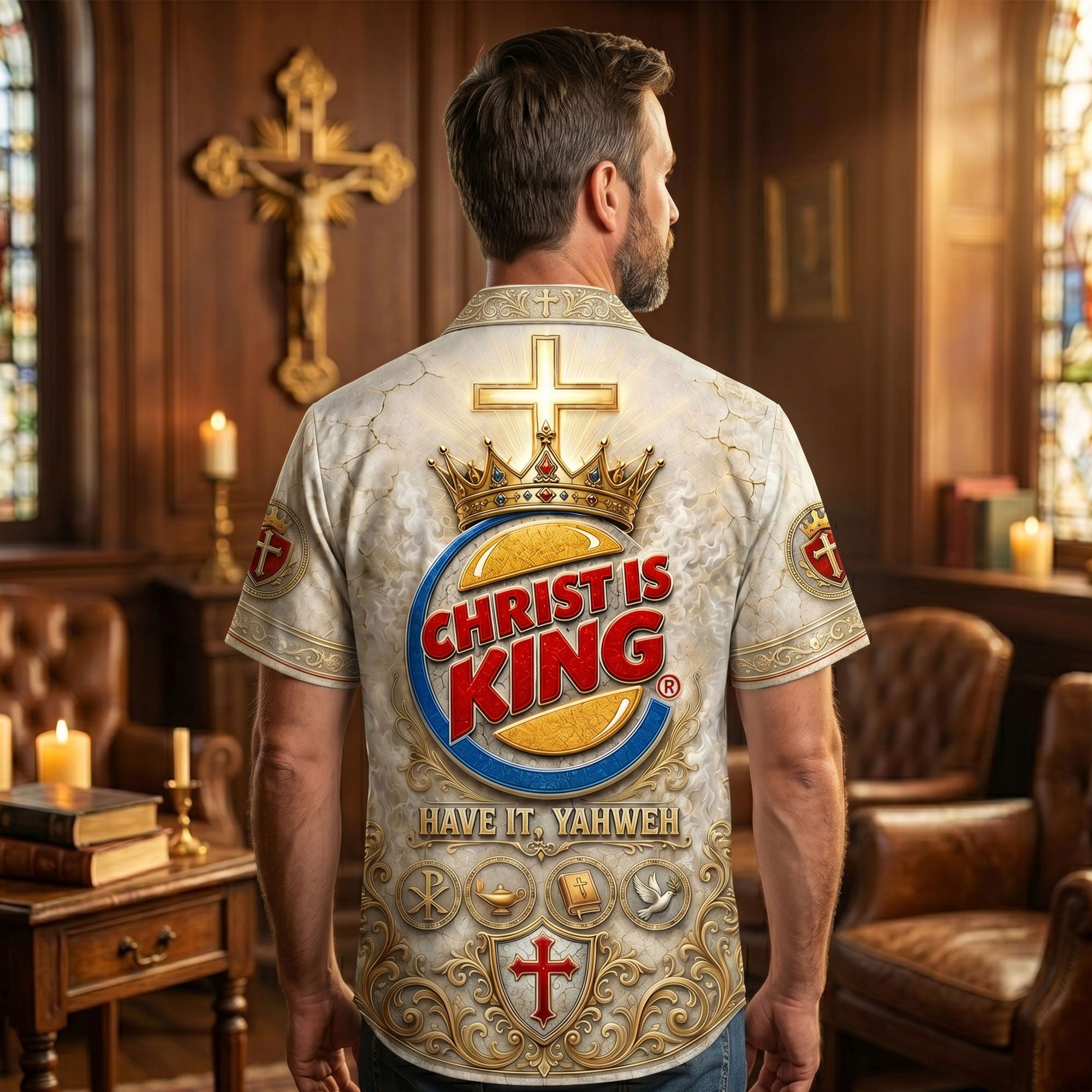Faith King Hawaiian Shirt - Personalize Your Style with Meaningful Christian Gifts Hawaiian Shirts PopCulturePrints
