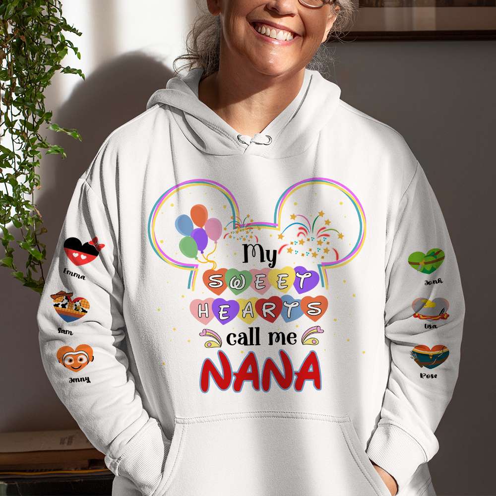 Personalized 'Sweet Hearts Call Me Mommy' 3D Hoodie - Perfect Mother's Day Gift AOP Products PopCulturePrints