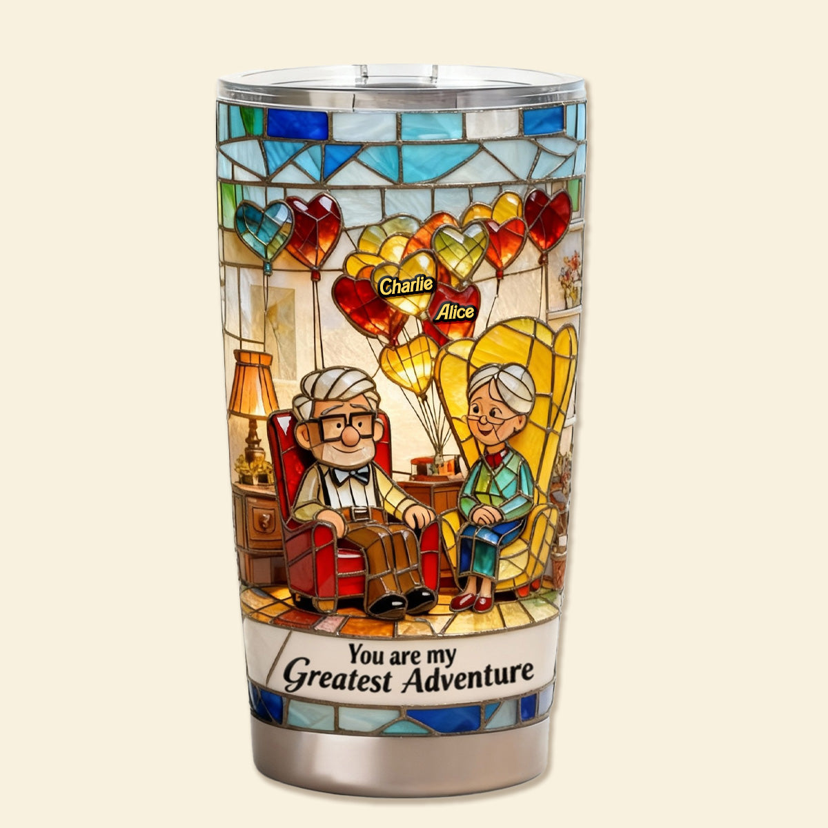 You Are My Greatest Adventure - Personalized 20oz Tumbler for Couples Tumbler Cup PopCulturePrints
