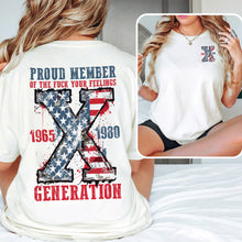 Load image into Gallery viewer, Bold Generation X Hoodie - Patriotic Design
