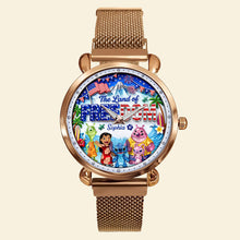 Load image into Gallery viewer, Time to Celebrate Freedom - Personalized Quartz Watch for Anniversaries, Birthdays, and Special Occasions Quartz Watch PopCulturePrints

