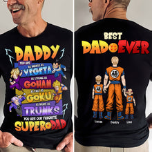 Load image into Gallery viewer, “Best Dad Ever” - Personalized Dragon Dad Shirt - Gift for Dad, Grandpa, and Super Dads Shirts PopCulturePrints
