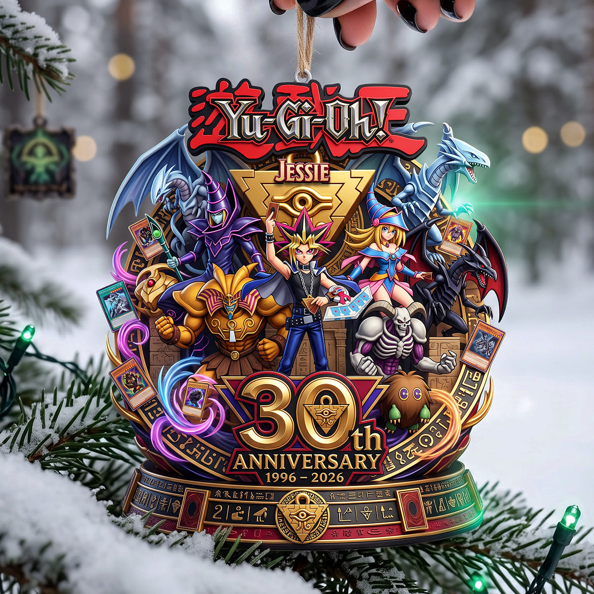 Celebrate 30 Years of Yu-Gi-Oh! - Personalized Christmas Ornament for Fans